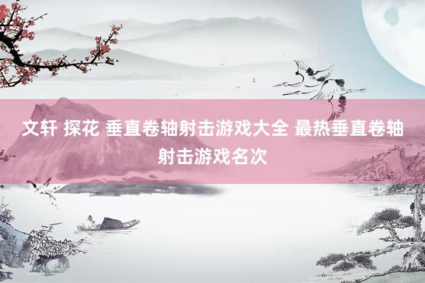 文轩 探花 垂直卷轴射击游戏大全 最热垂直卷轴射击游戏名次