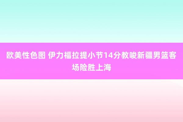 欧美性色图 伊力福拉提小节14分教唆新疆男篮客场险胜上海