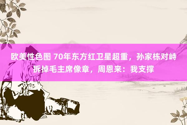 欧美性色图 70年东方红卫星超重，孙家栋对峙拆掉毛主席像章，周恩来：我支撑
