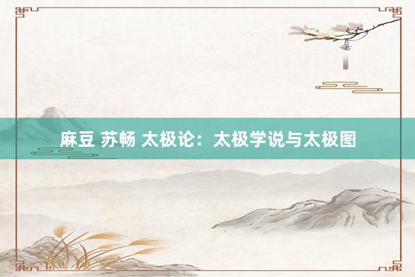 麻豆 苏畅 太极论：太极学说与太极图